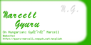 marcell gyuru business card